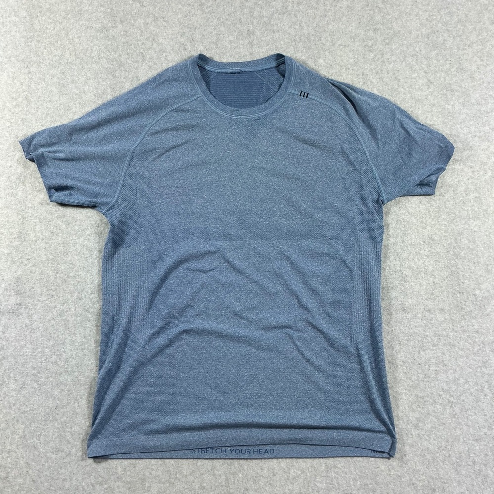 Lululemon Metal Vent Tech Short Sleeve Shirt Blue Heathered Mens medium